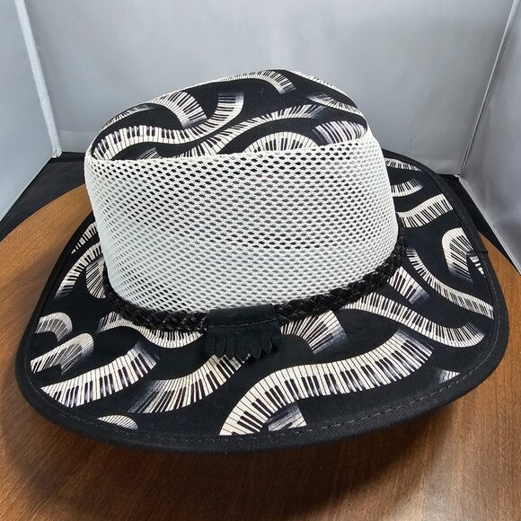 Cabana Breathable Wide Brim Sun Hat | American Hat Makers | B&W NWT | ML - L main image 9